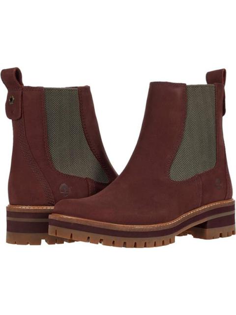 Other Designers Timberland Courmayeur Valley Burgundy Chelsea Suede Boots 7.5