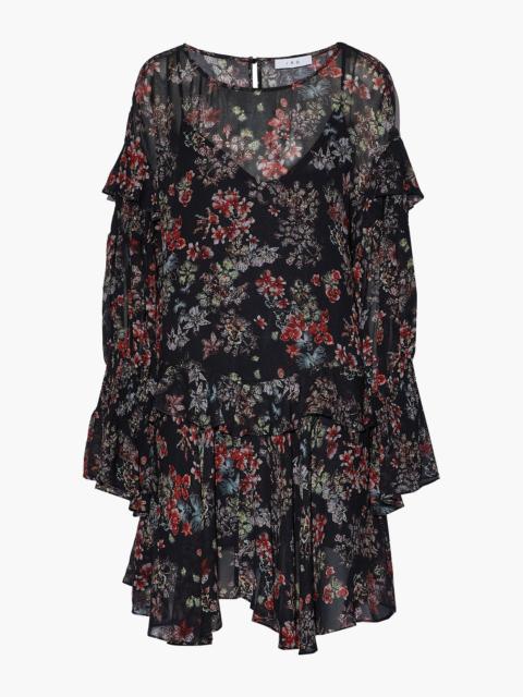 Other Designers Averen ruffled floral-print chiffon mini dress