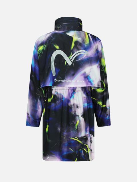 EVISU Abstract Print Hooded Wind Coat