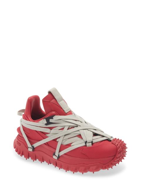 Moncler Moncler x Rick Owens Trailgrip Megalace Low Top Sneaker in Red at Nordstrom