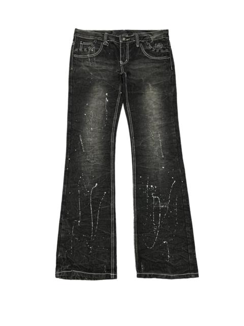 Other Designers Japanese Brand - FLARED💥BERNINGS SHO SPLATTER DISTRESSED DENIM PANT