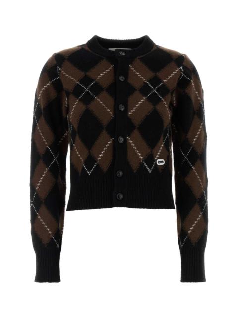 AMI Paris Ami Women Embroidered Wool Cardigan