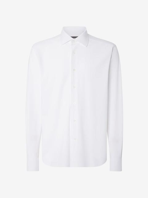 CORNELIANI White bi-elastic fabric shirt
