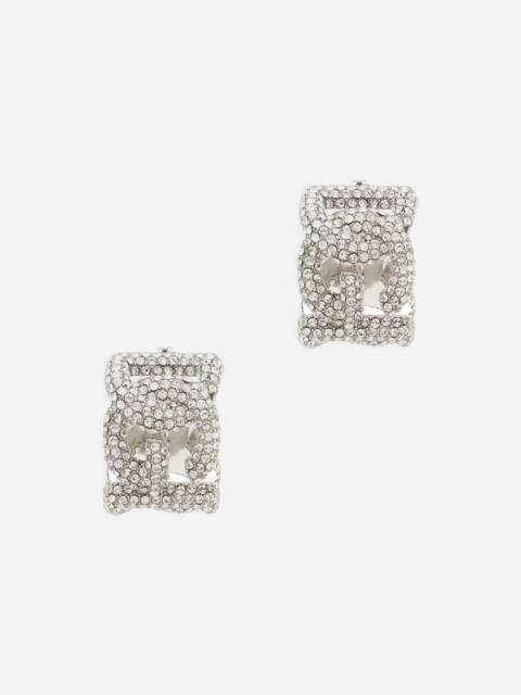 Dolce & Gabbana Rhinestone earrings with DG logo