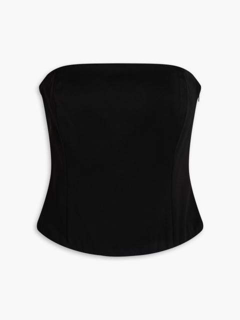 Brunello Cucinelli Strapless satin-crepe top