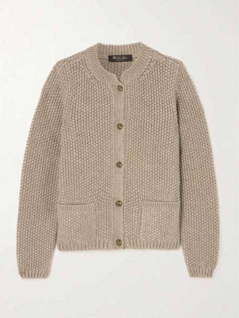 Baranca embellished linen and cashmere-blend cardigan