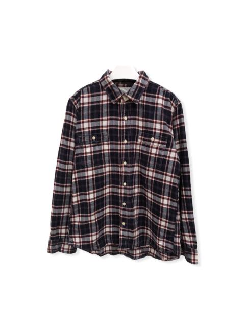 Other Designers Japanese Brand - Japanese Brand Topvalu Plaid tartan Flannel Shirt 👕