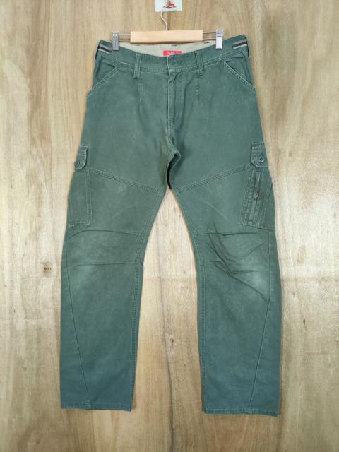 Other Designers Vintage - AVAIL VINTAGE FADED GREEN CURVE LEG CARGO PANTS