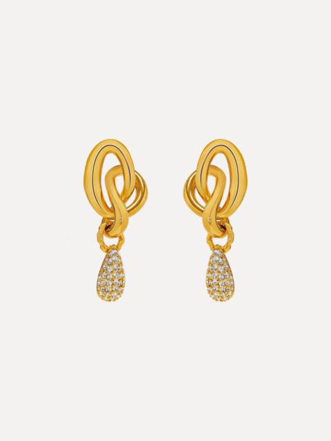 Oscar de la Renta PAVÉ O KNOT EARRINGS
