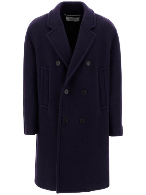 DOUBLE-BREASTED HEAVY WOOL COAT