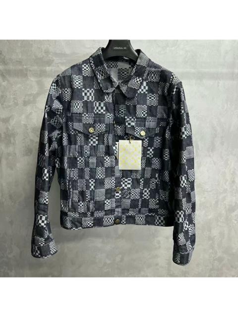 Louis Vuitton Louis Vuitton black and grey checkerboard denim jacket