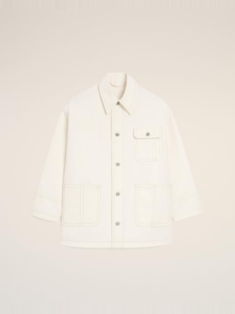 AMI Paris WHITE COTTON WORKER JACKET
