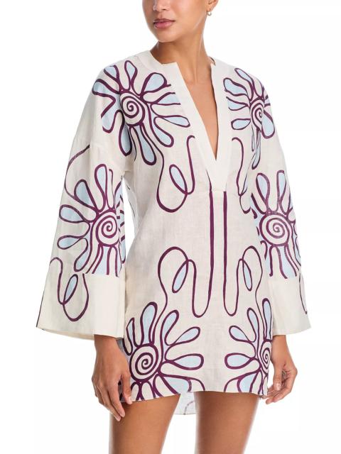 CALA de la CRUZ Siena Linen Cover-Up Dress