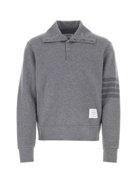 Thom Browne Man Melange Grey Wool Sweater
