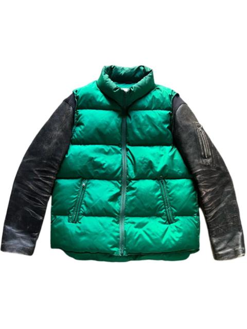 UNDERCOVER Leather-Sleeve Puffer Jacket