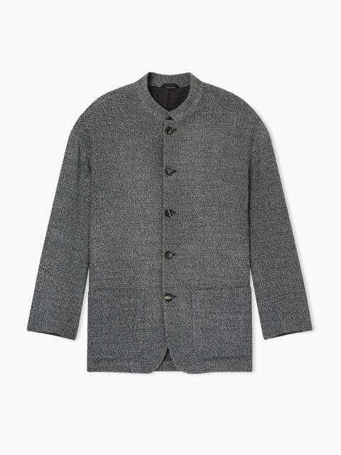 GIORGIO ARMANI SINGLE-BREASTED JACKET IN A SILK BLEND