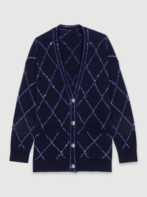 maje Longline wool cardigan