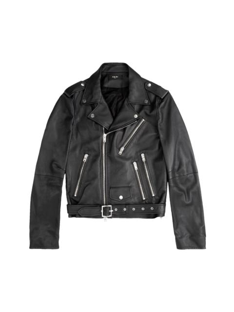 AMIRI Amiri Perfecto Leather Jacket With Paint Embroidery 'Black'