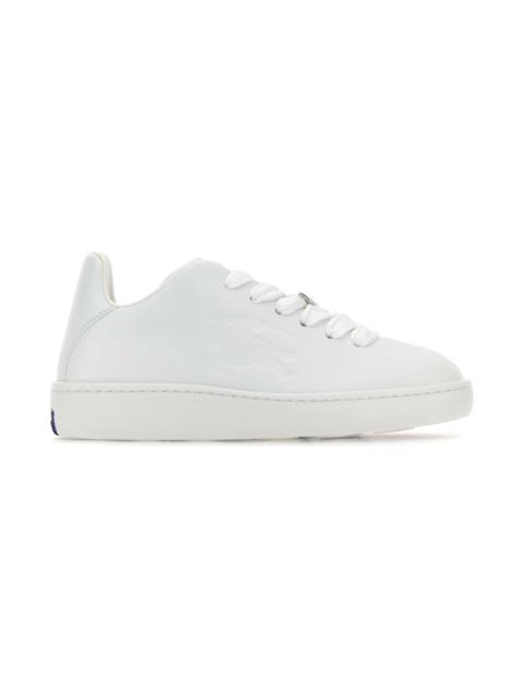Burberry White Leather Sneakers