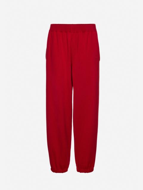 MAGDA BUTRYM Cashmere and cotton joggers in red