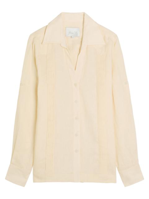 Johanna Ortiz Johanna Ortiz Manly Guayabera Pleated Linen Shirt