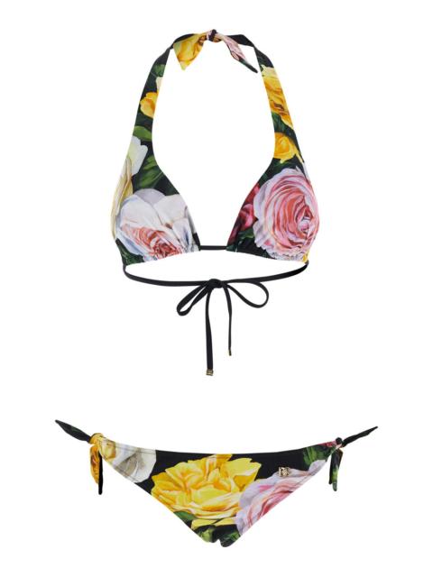 Dolce & Gabbana Dolce & Gabbana Women 'Peonia' Multicolor All-Over Floral Print Bikini In Tech Fabric Woman