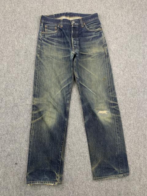 Other Designers Vintage - Vintage 90s LVC Levis 501XX Big E Selvedge Faded Blue Jeans