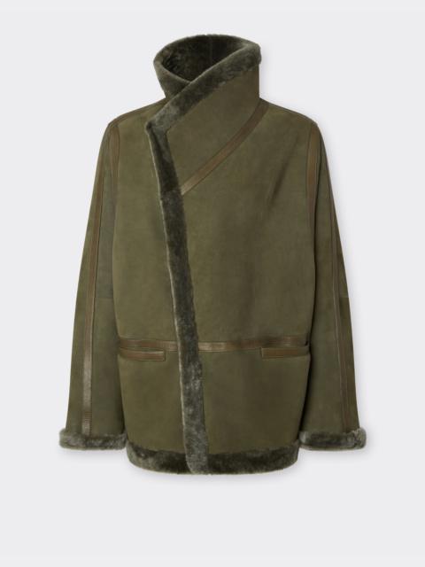 Ferrari Peacoat in shearling with astrakhan effect