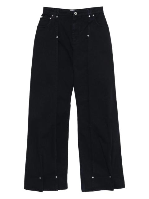 Jean Paul Gaultier panelled button-fastening jeans