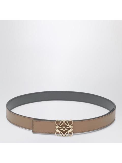 Loewe Loewe Reversible Anagram Belt In Beige/Gray Women