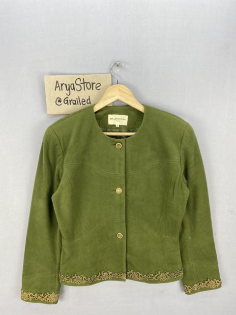 BALENCIAGA Vintage 90’s Balenciaga Padded Shoulder Women Cropped Jacket