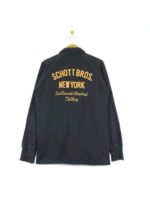 Schott Schott Embroidery Button Down Jumper Sweatshirt