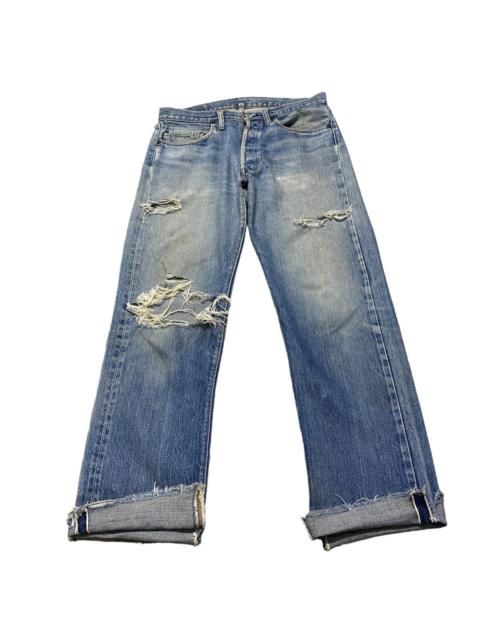 Levi's Vintage 70s Levis 501 Redline Jeans Button 6 Distressed