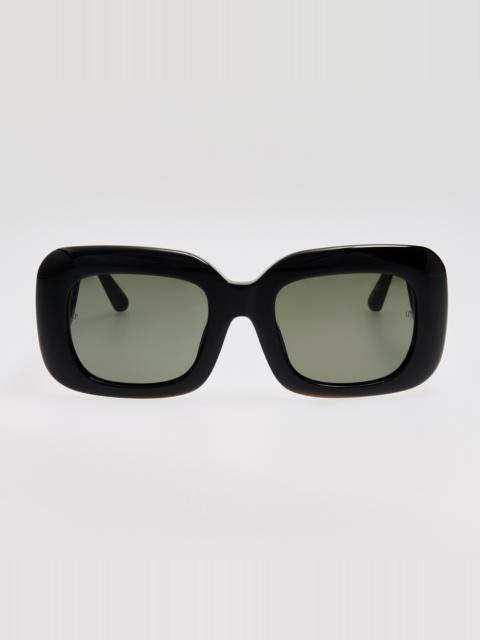 LINDA FARROW Emmy Sunglasses in Black