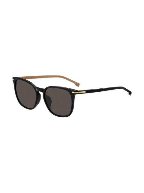 BOSS BLACK-ACETATE SUNGLASSES WITH GOLD-TONE TRIMS