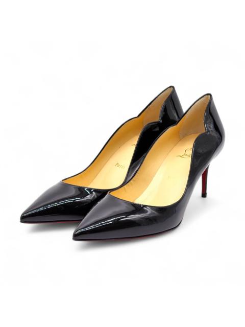 Hot Chick Leather Kitten Heel Pumps Black EU 42 US 11.5