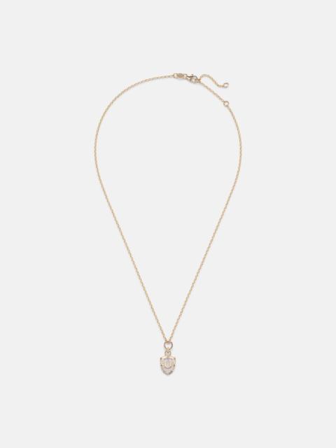 FOUNDRAE Protection Fine Belcher 18kt gold necklace with diamonds