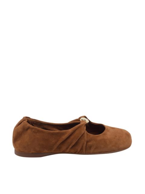 Loewe Loewe Women Suede Pebble Soft Ballets