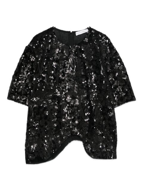 NICCOLÒ PASQUALETTI Niccolò Pasqualetti Onda Sequinned Asymmetric Top