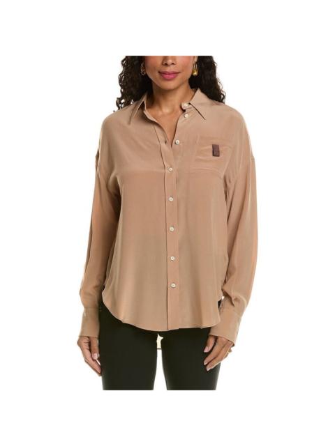 Brunello Cucinelli Brunello Cucinelli Almond Button-Up Shirt With Pocket
