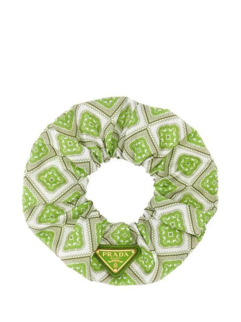 Prada Woman Printed Twill Scrunchie