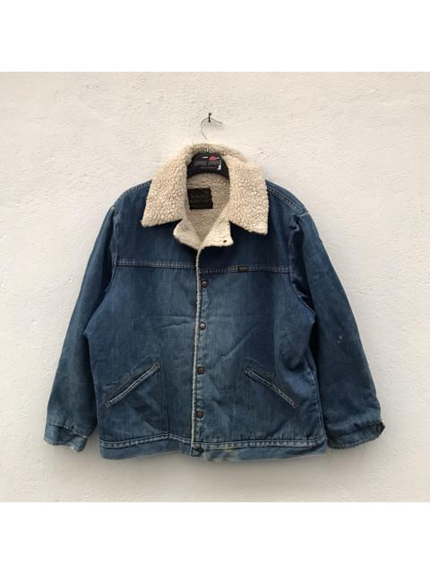 Other Designers Vintage - Vintage Maverick Ranch Coat Sherpa Lining Denim Jacket