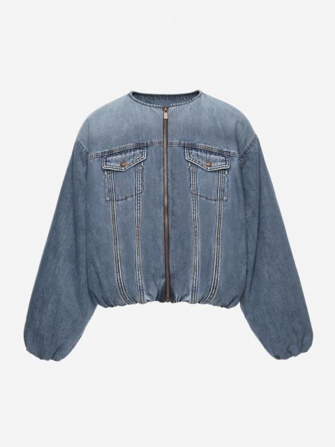 MAGDA BUTRYM Balloon denim jacket in dark blue