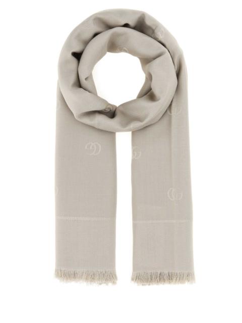 GUCCI Gucci Women Dove Grey Silk Blend Scarf