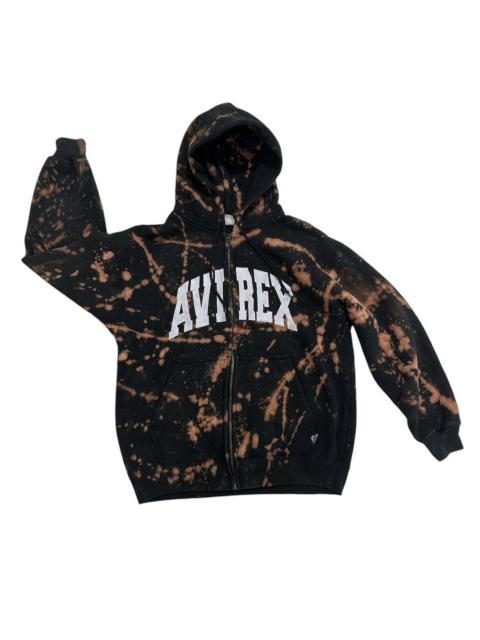 Other Designers Avirex Hoodie Jacket Embroidery Logo Design Acid Washed