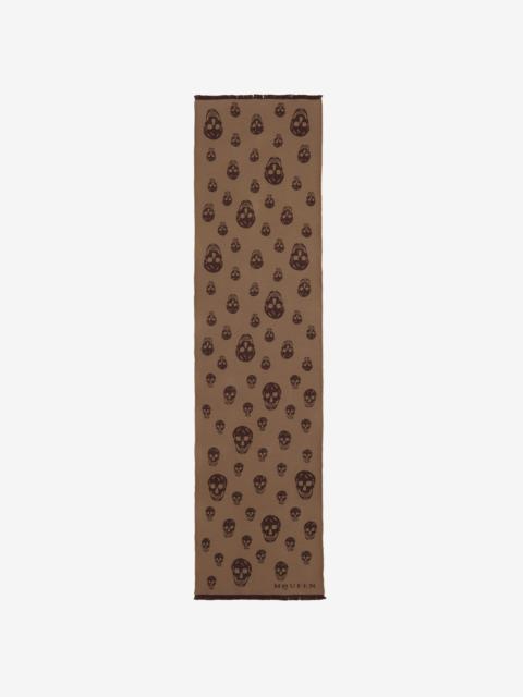 Alexander McQueen Skull Wool Jacquard Scarf