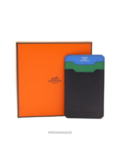 Hermès Hermès 3CC Wallet - Blue/Black/Green Leather