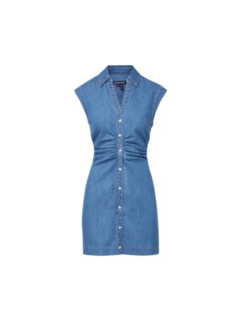 VERONICA BEARD MAURA RUCHED DENIM DRESS