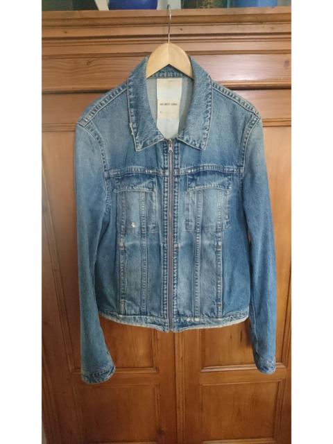 Vintage Helmut Lang Italian Zipper Denim Jeans Jacket Size L