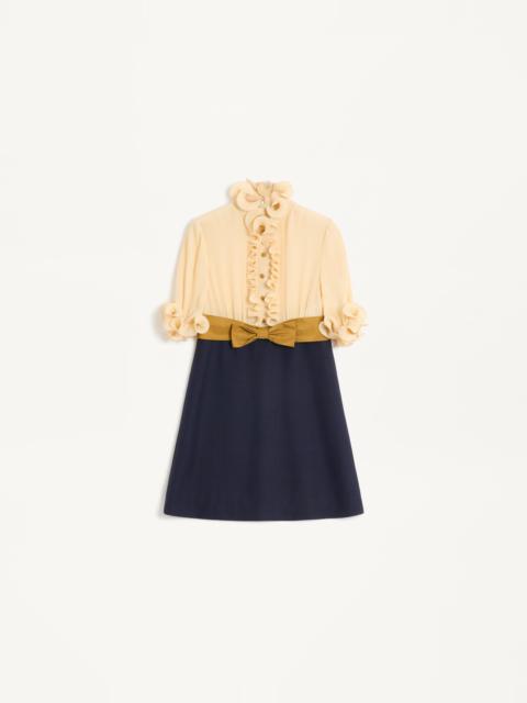 Valentino CREPE DE CHINE AND VISCOSE SHORT DRESS